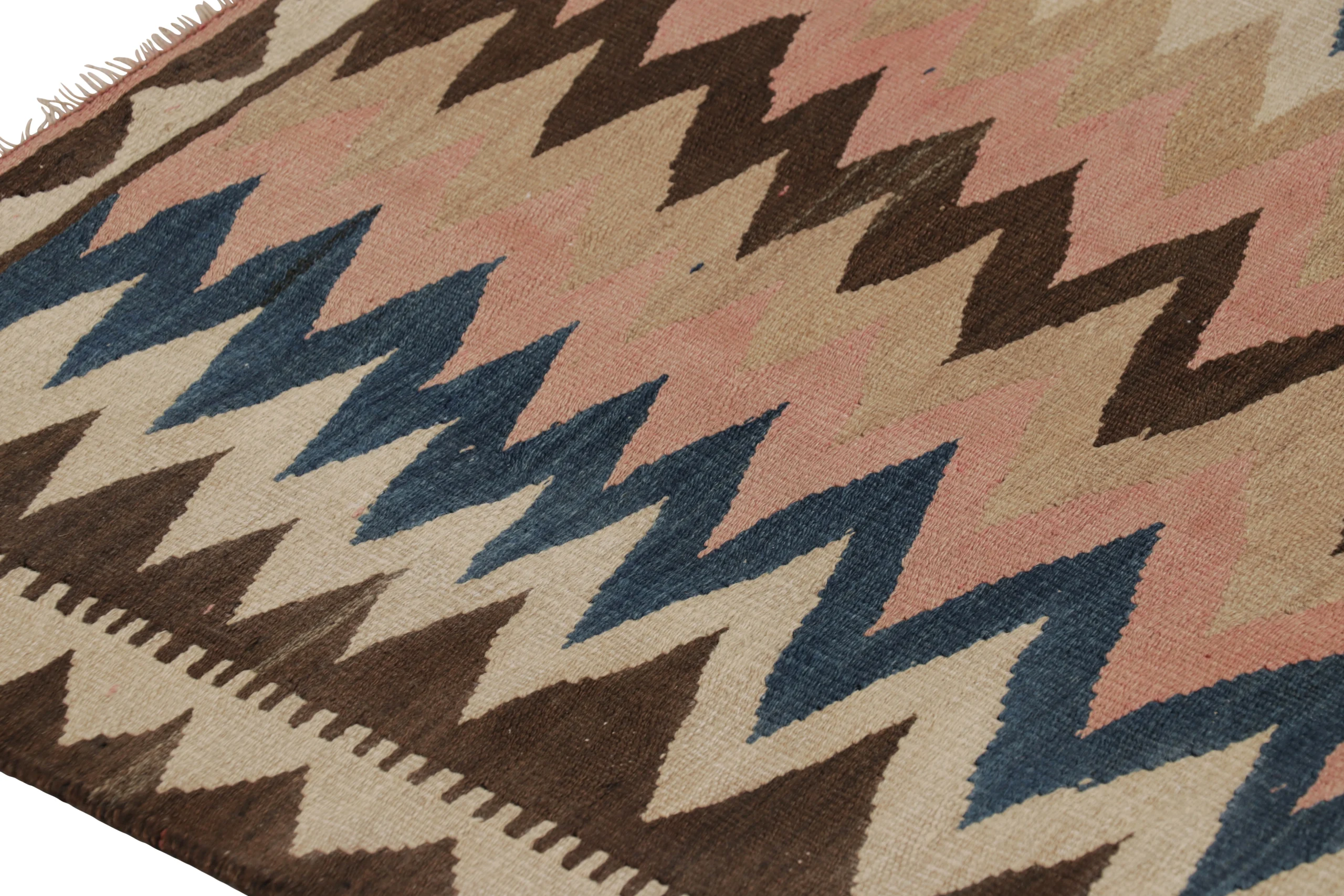 Vintage Shahsavan Ghazvin Geometric Kilim Runner