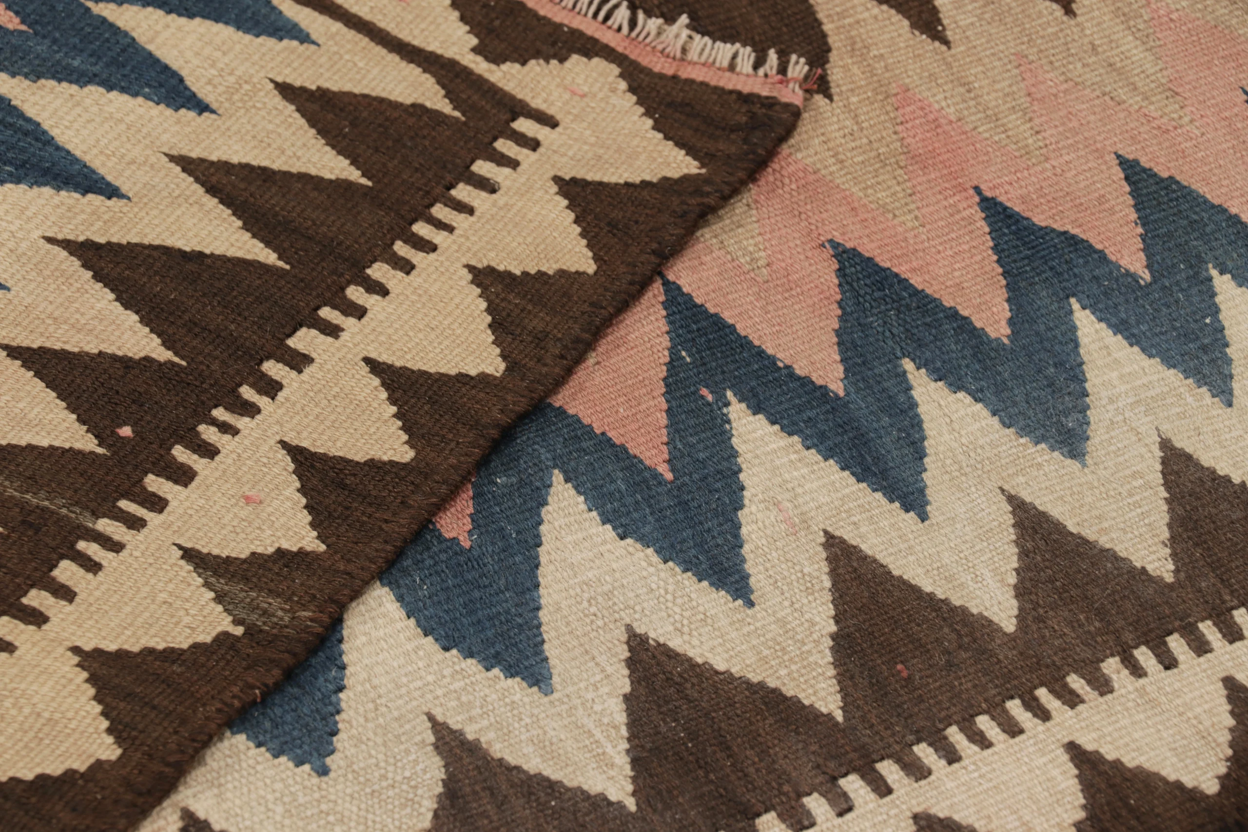 Vintage Shahsavan Ghazvin Geometric Kilim Runner