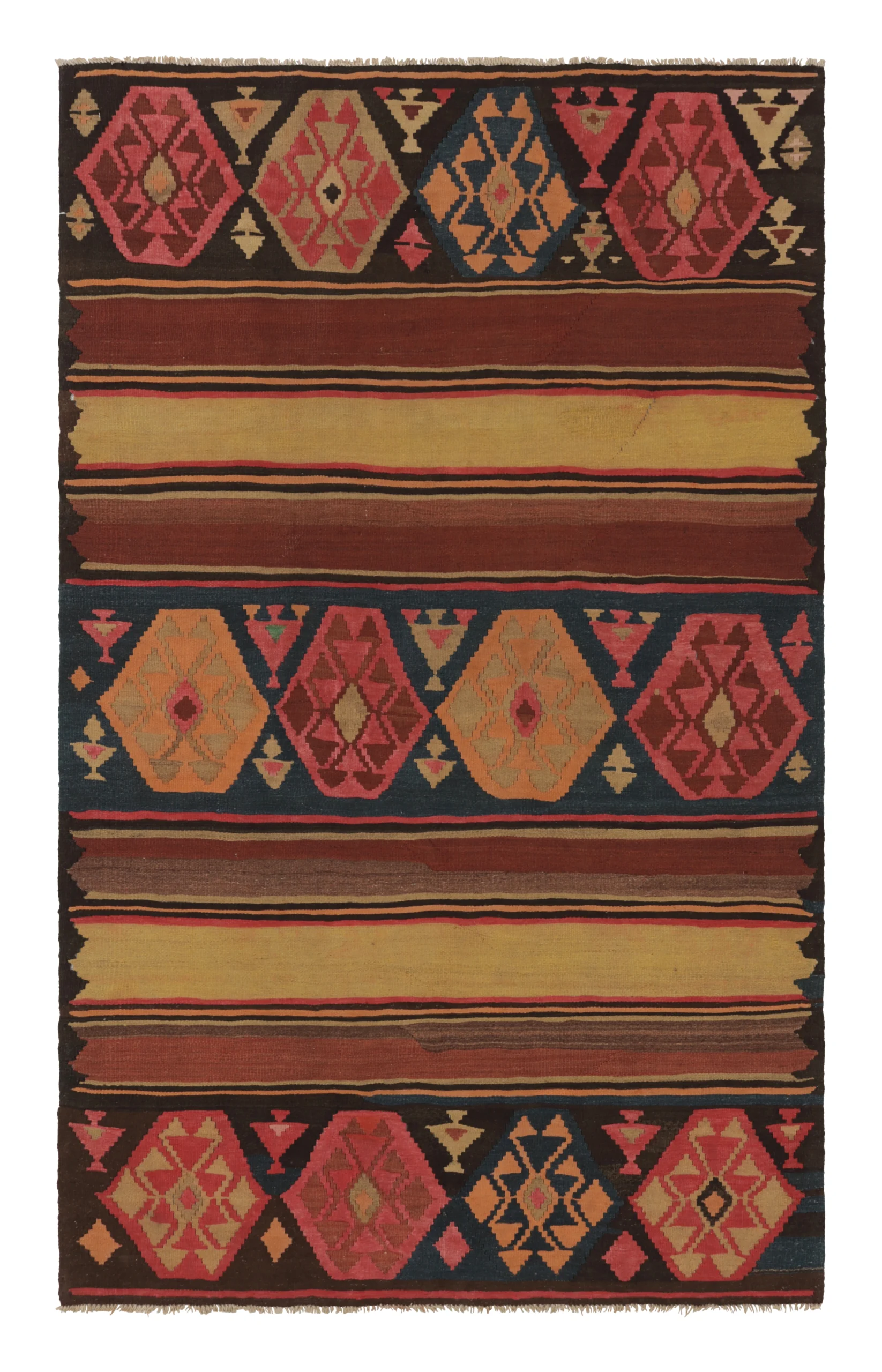 Vintage Shahsavan Dashte Moghan Geometric Kilim