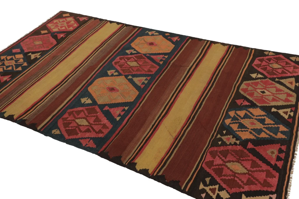 Vintage Shahsavan Dashte Moghan Geometric Kilim