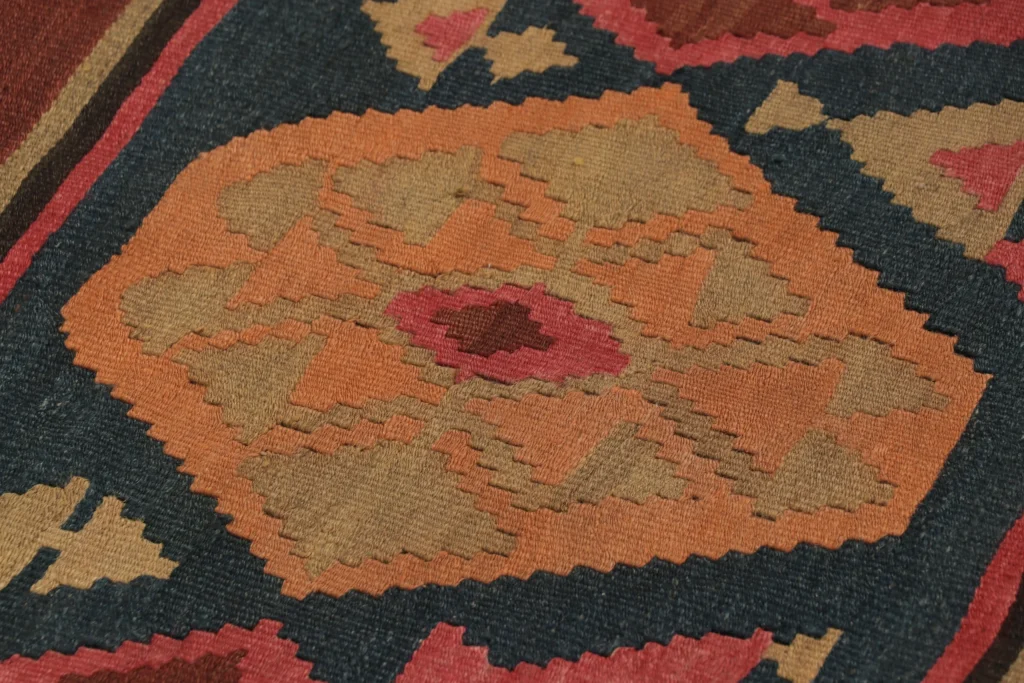 Vintage Shahsavan Dashte Moghan Geometric Kilim