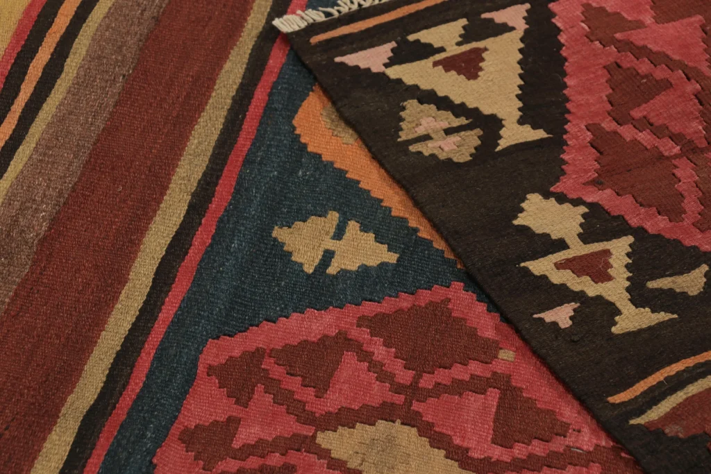 Vintage Shahsavan Dashte Moghan Geometric Kilim