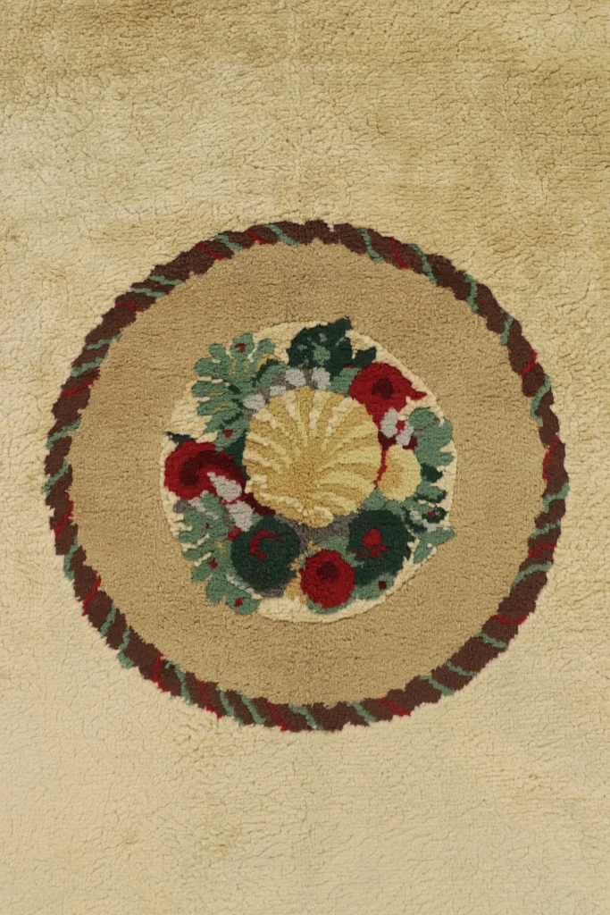 French Art Deco Floral Rug