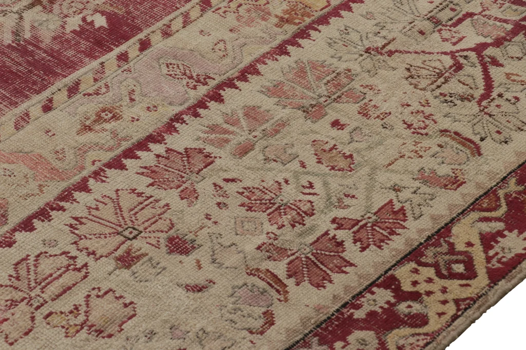 Antique Ghiordes Floral Rug