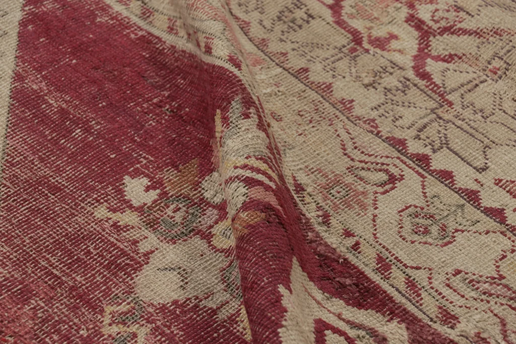 Antique Ghiordes Floral Rug
