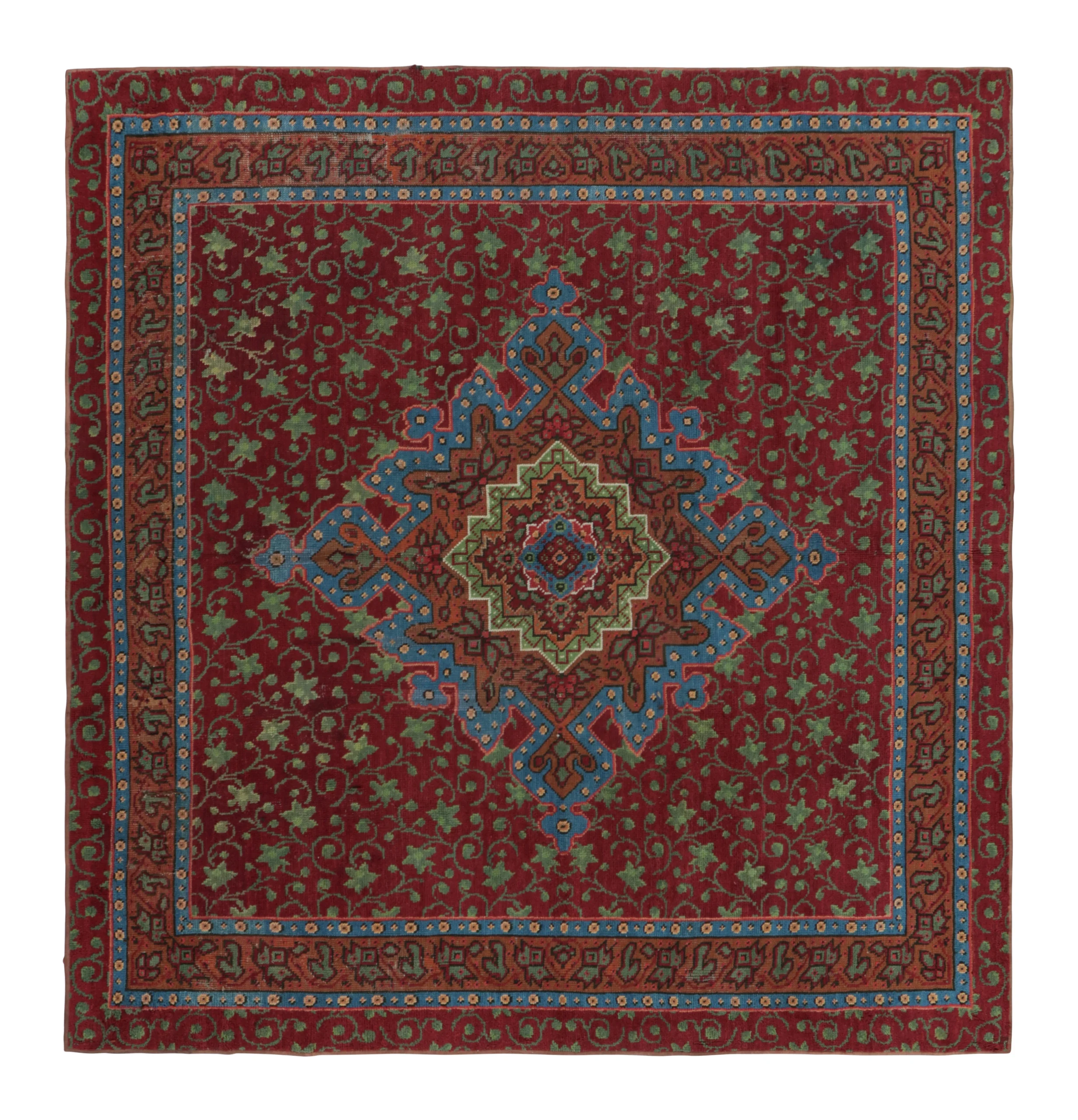 European Axminster Rug with Floral Patterns