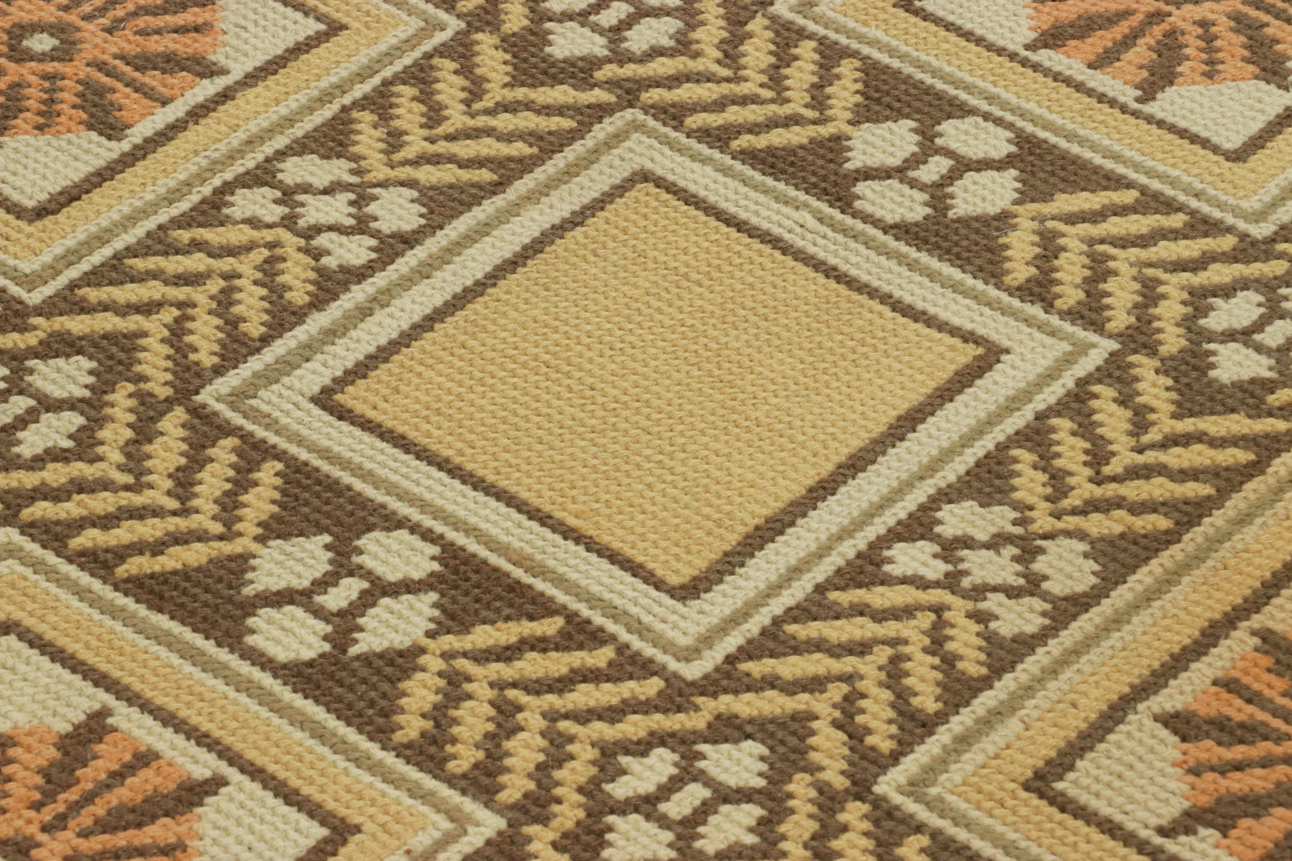 Antique Arraiolos Needlepoint Square Rug