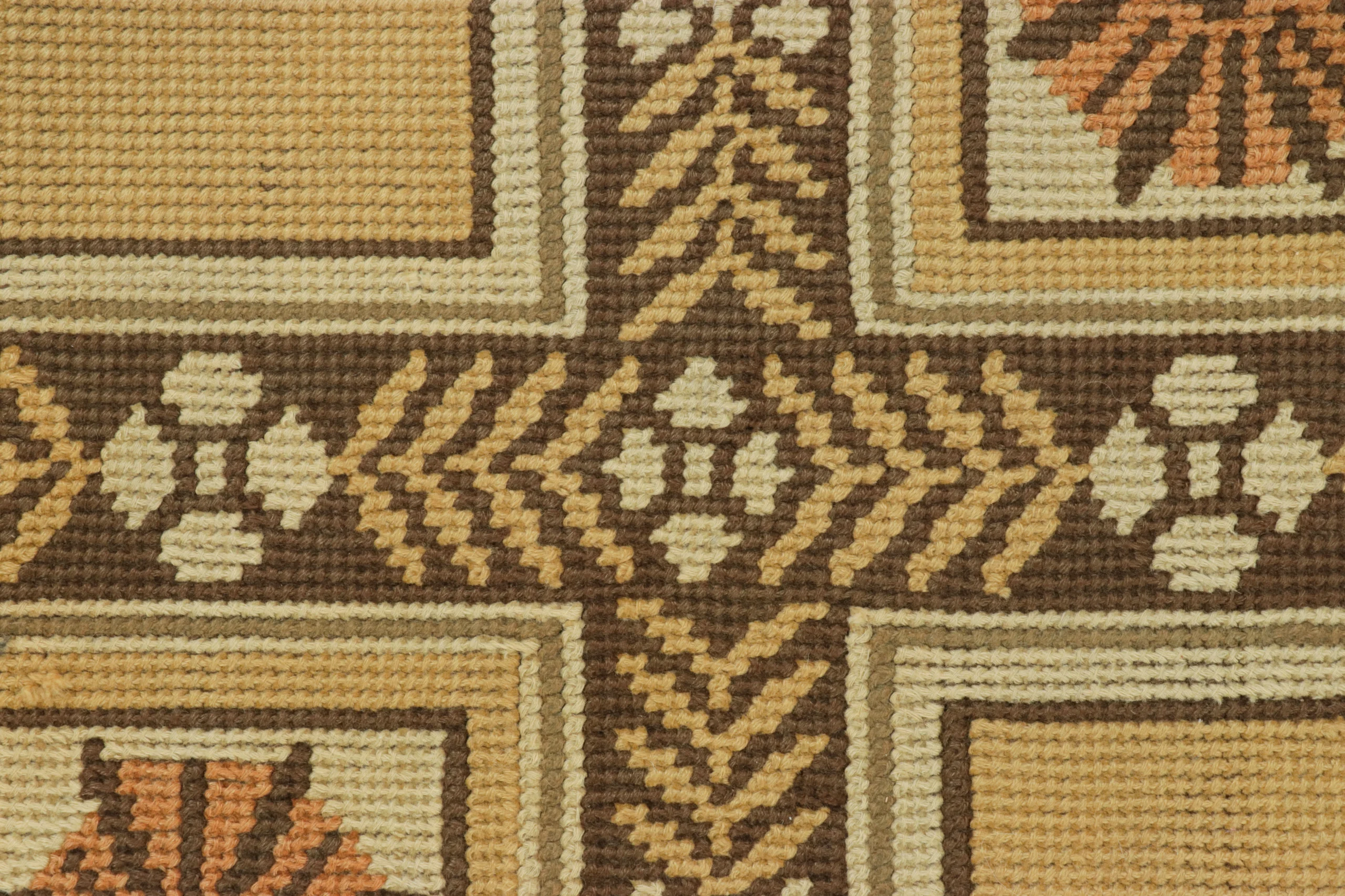 Antique Arraiolos Needlepoint Square Rug