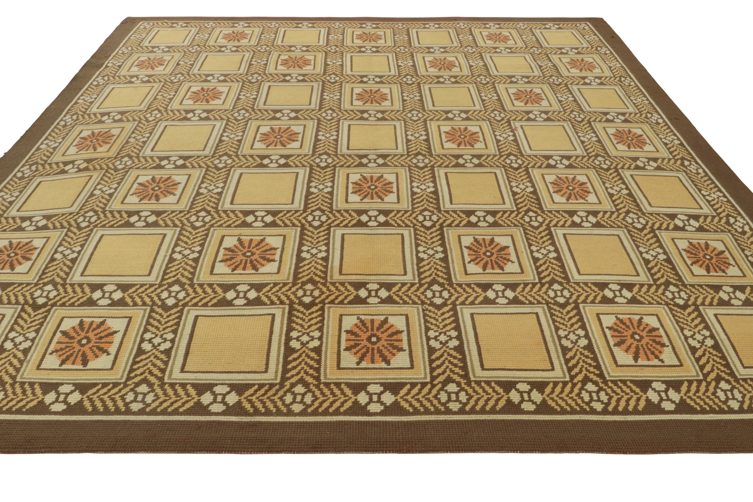 Antique Arraiolos Needlepoint Square Rug