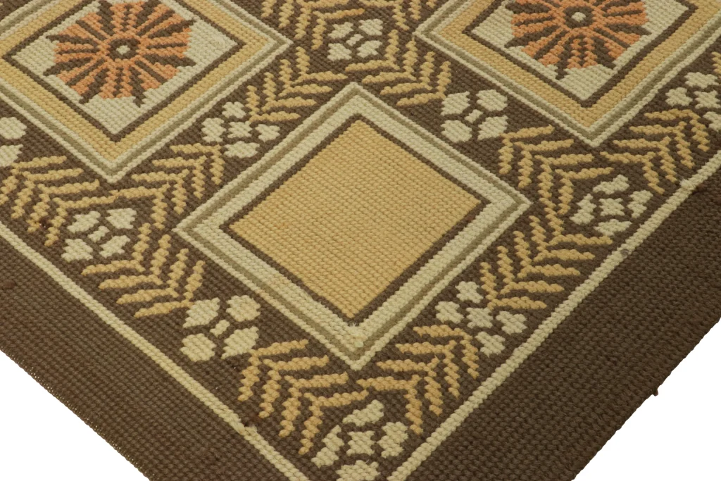 Antique Arraiolos Needlepoint Square Rug