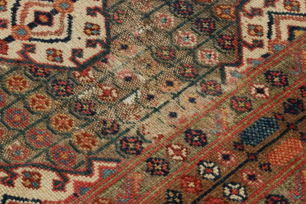 Antique Persian Sarab Medallion Runner Rug