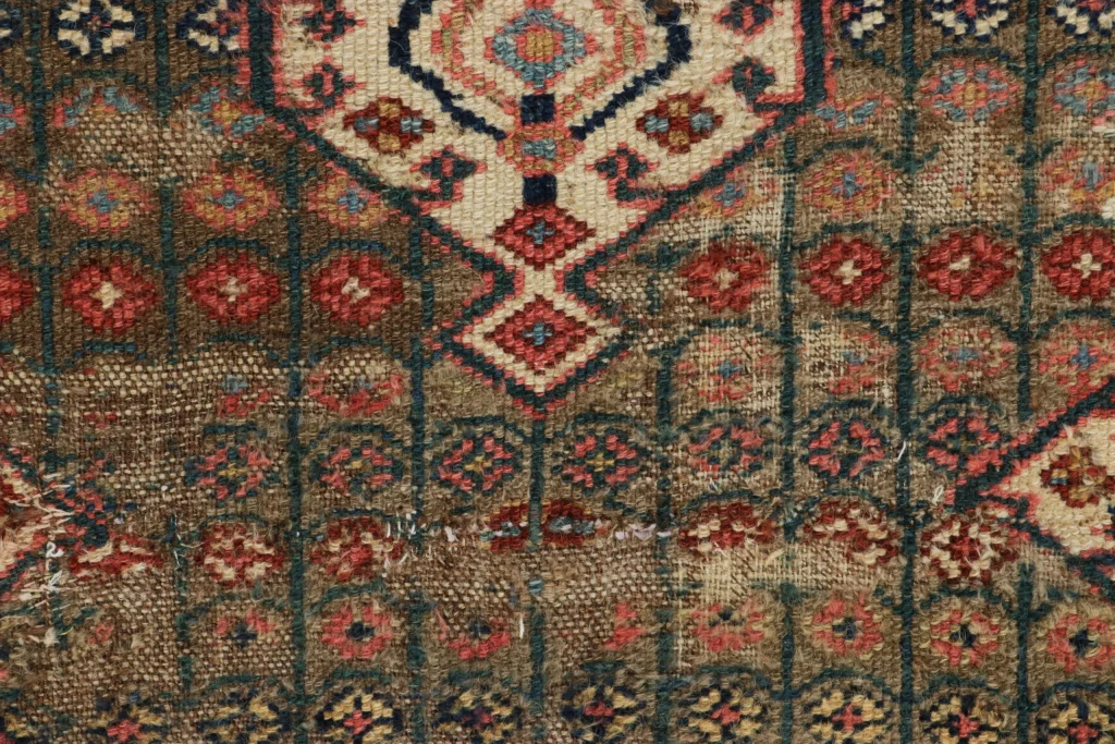 Antique Persian Sarab Medallion Runner Rug