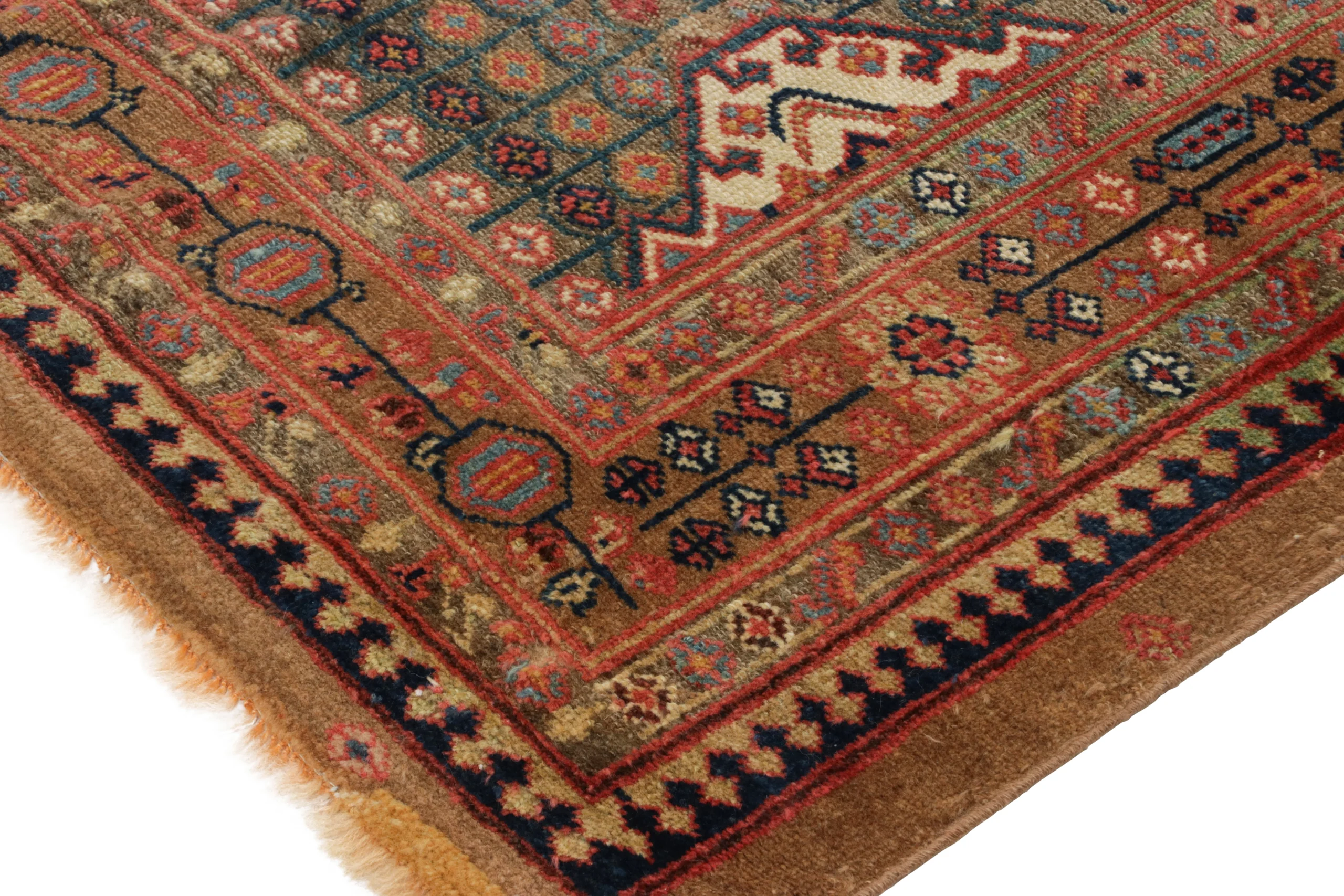 Antique Persian Sarab Medallion Runner Rug