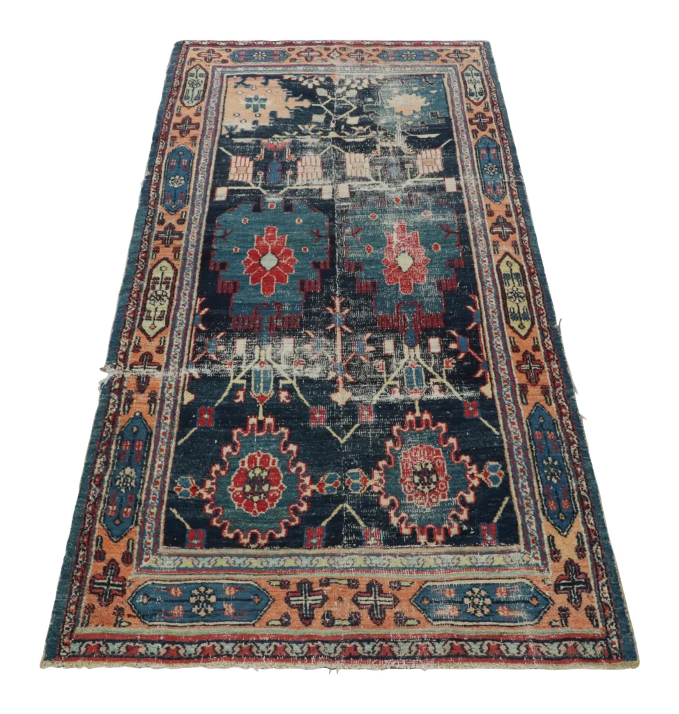 Antique Doroksh Geometric Runner Rug