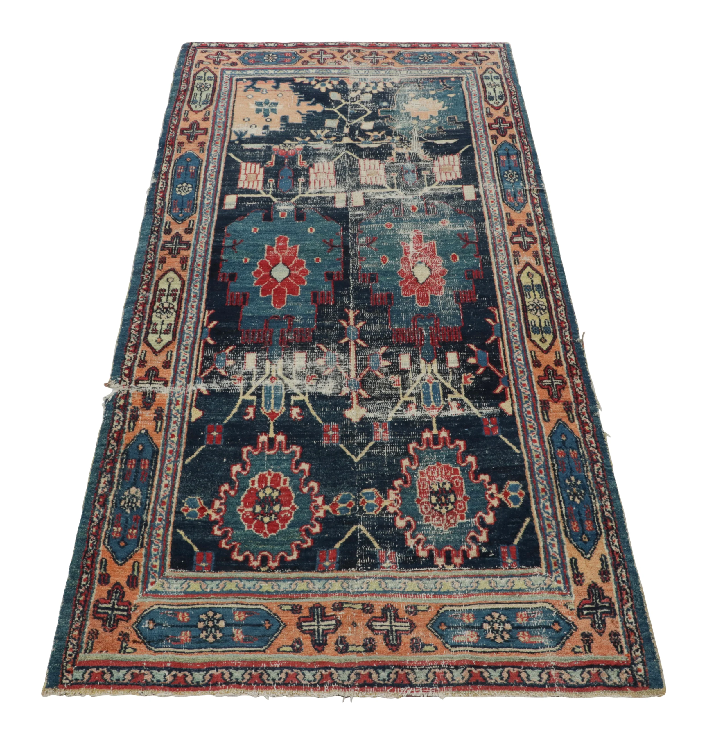 Antique Doroksh Geometric Runner Rug