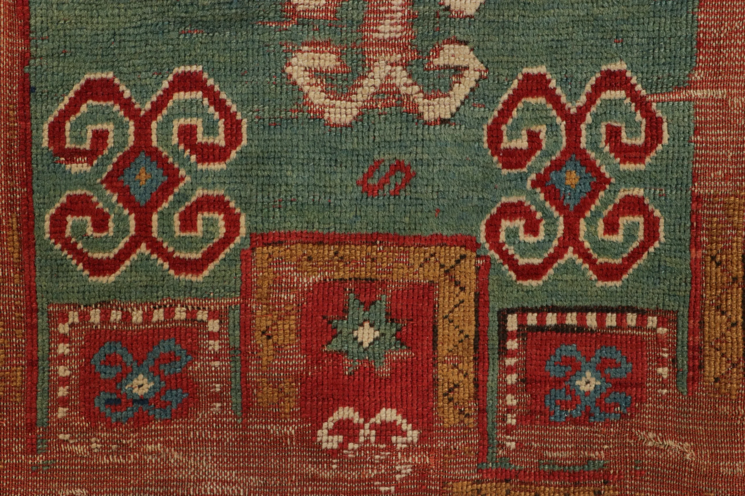 Antique Kazak Medallion Tribal Rug
