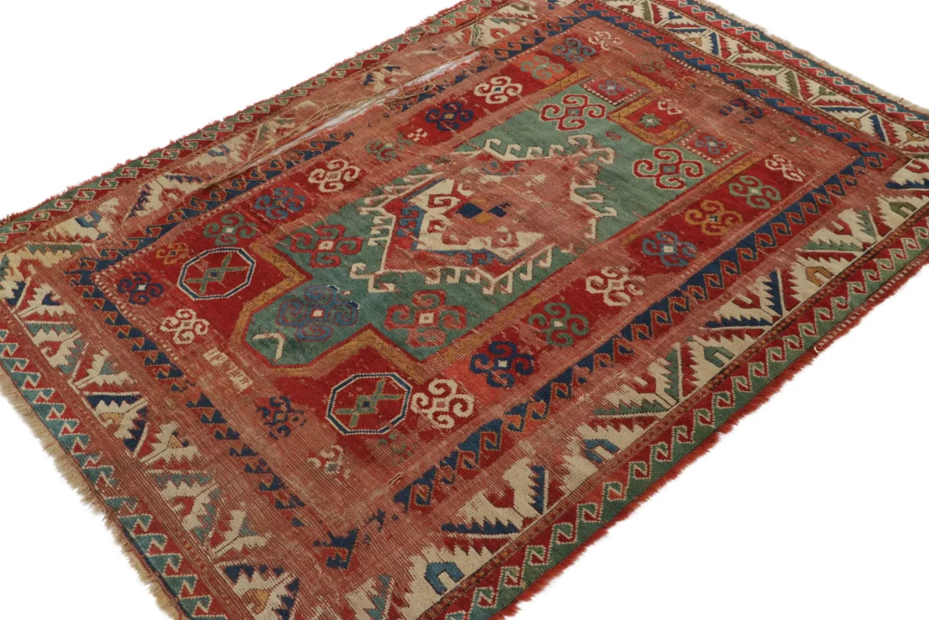Antique Kazak Medallion Tribal Rug