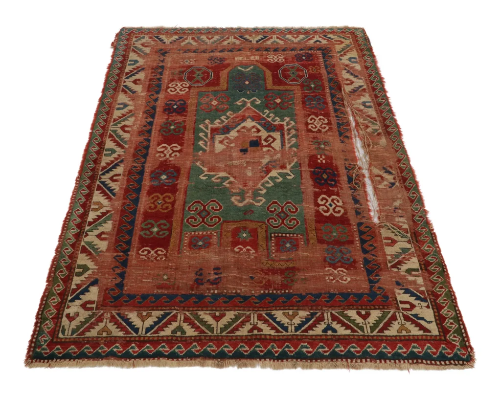 Antique Kazak Medallion Tribal Rug