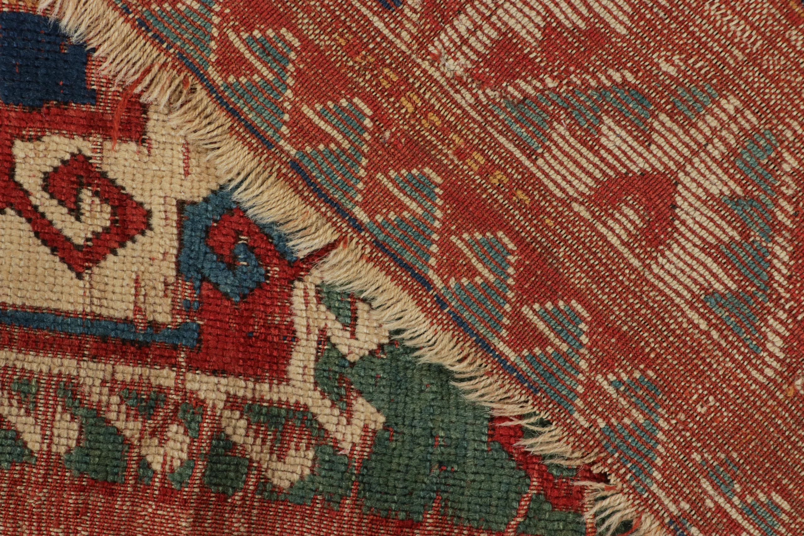 Antique Kazak Medallion Tribal Rug