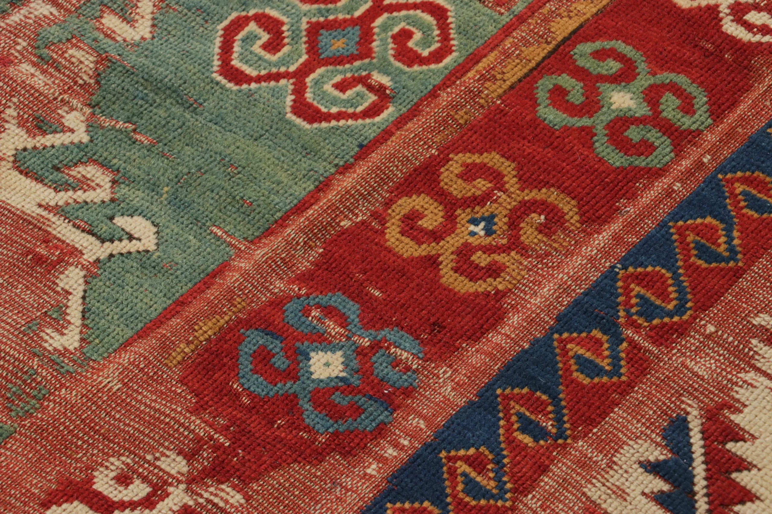 Antique Kazak Medallion Tribal Rug