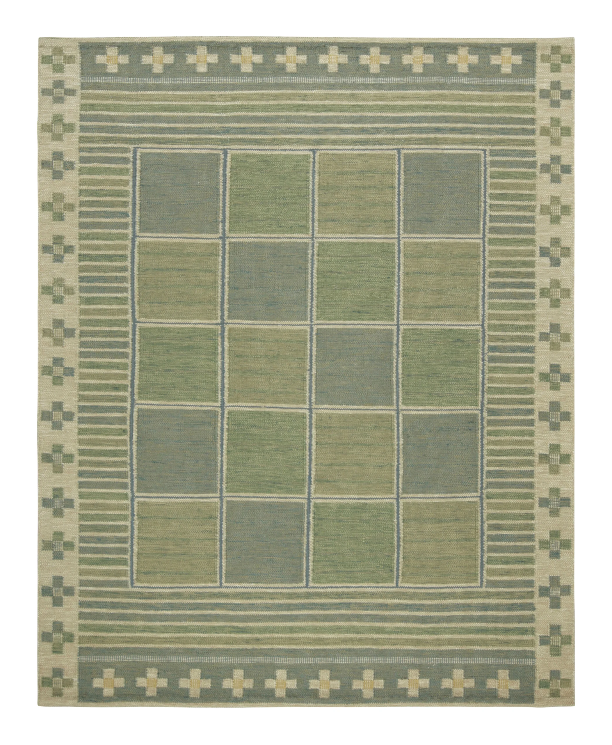 Vintage Heriz Striped Kilim