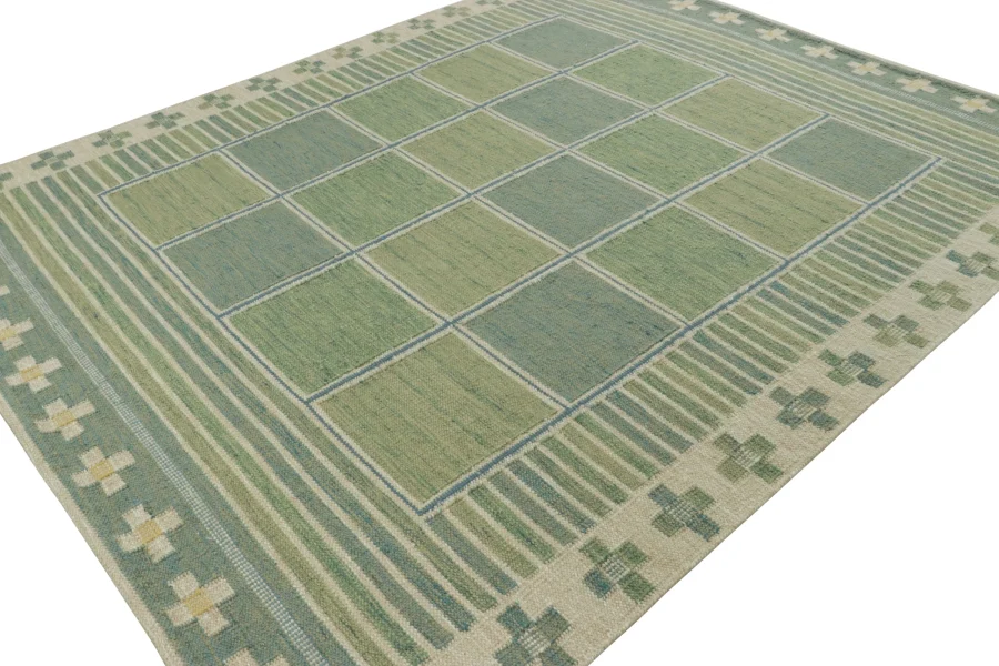 Vintage Heriz Striped Kilim