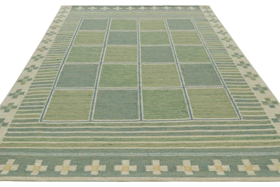 Vintage Heriz Striped Kilim