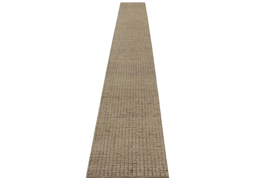 Modern Textural Geometric Runner Rug