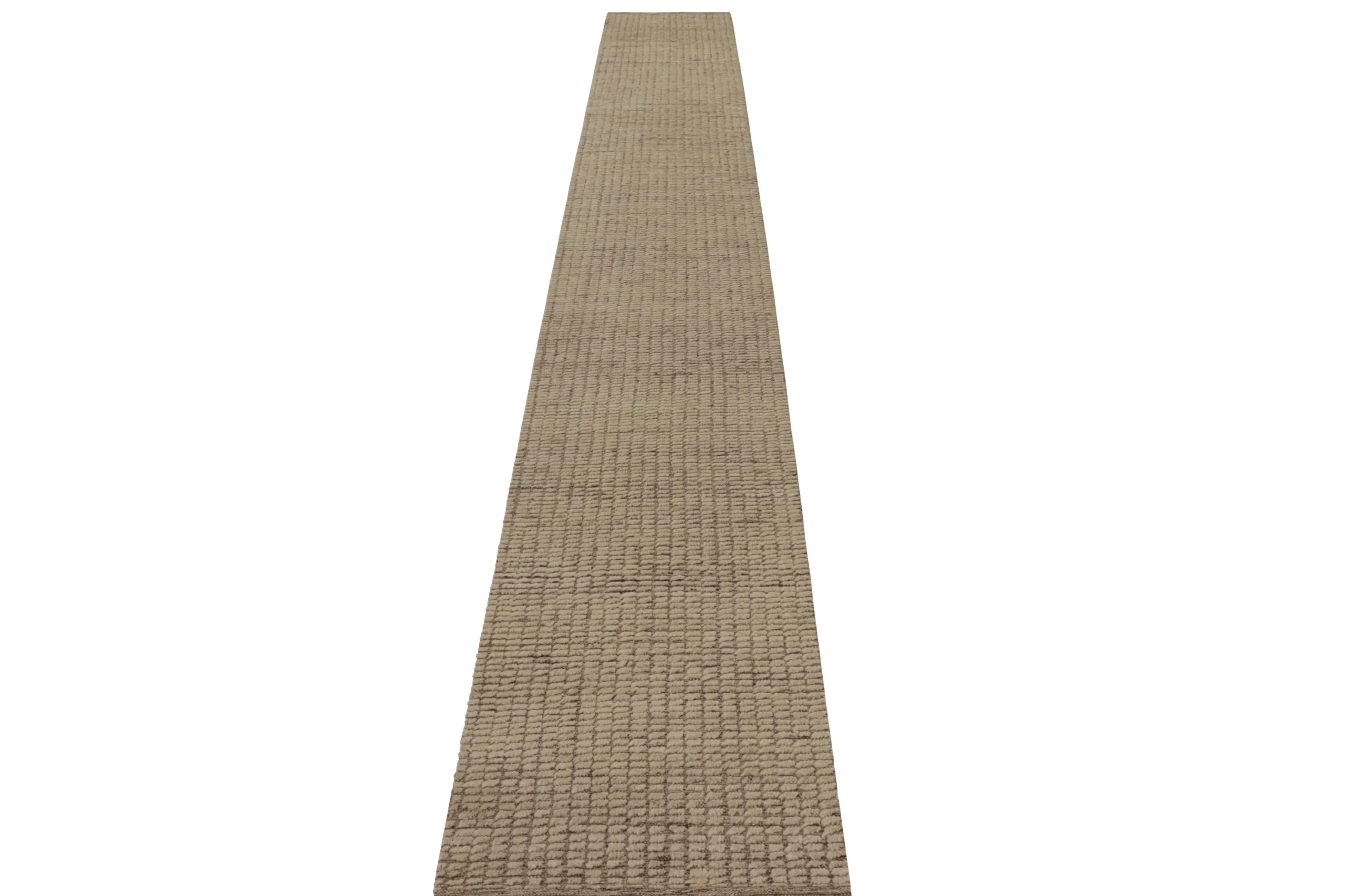 Modern Textural Geometric Runner Rug