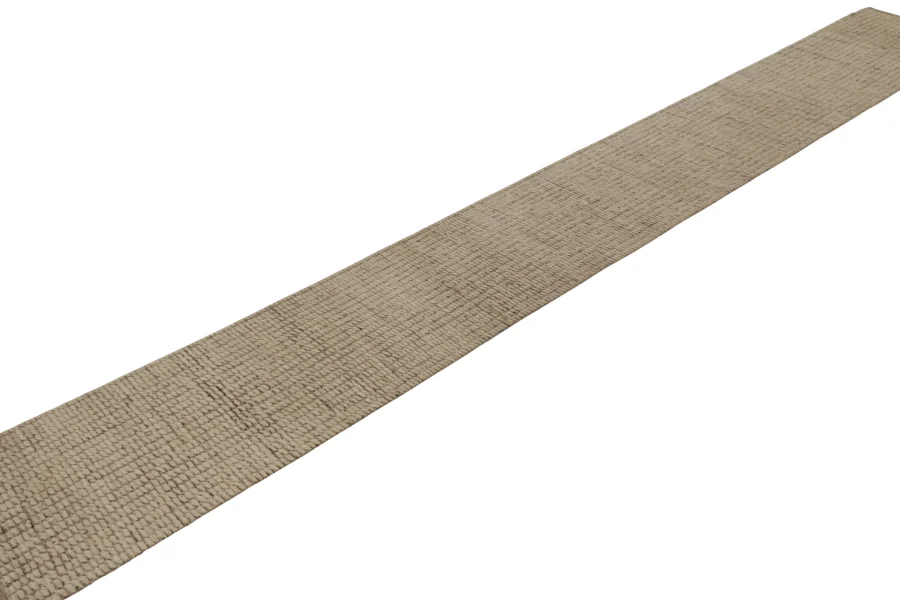 Modern Textural Geometric Runner Rug