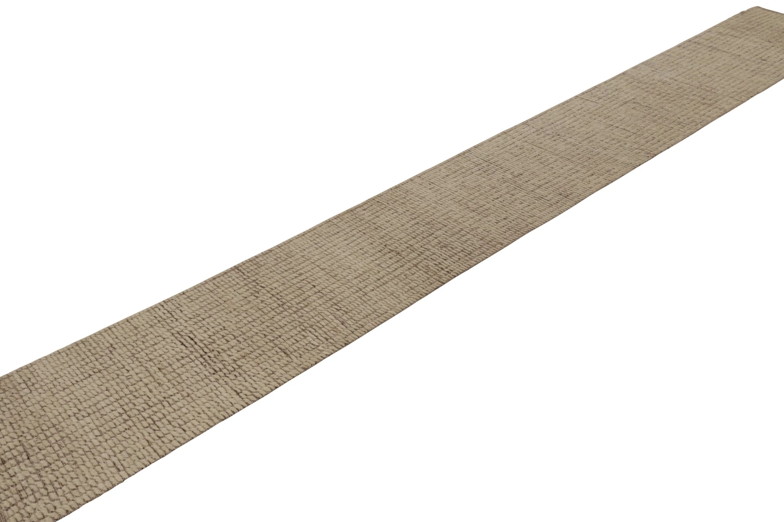 Modern Textural Geometric Runner Rug