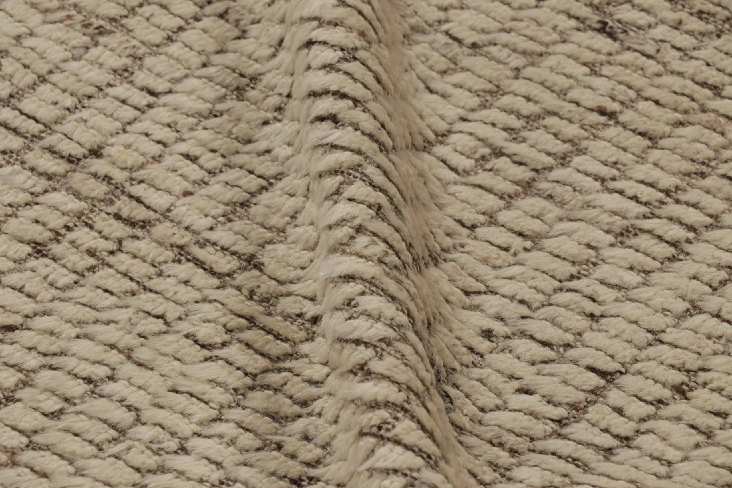 Modern Textural Geometric Runner Rug