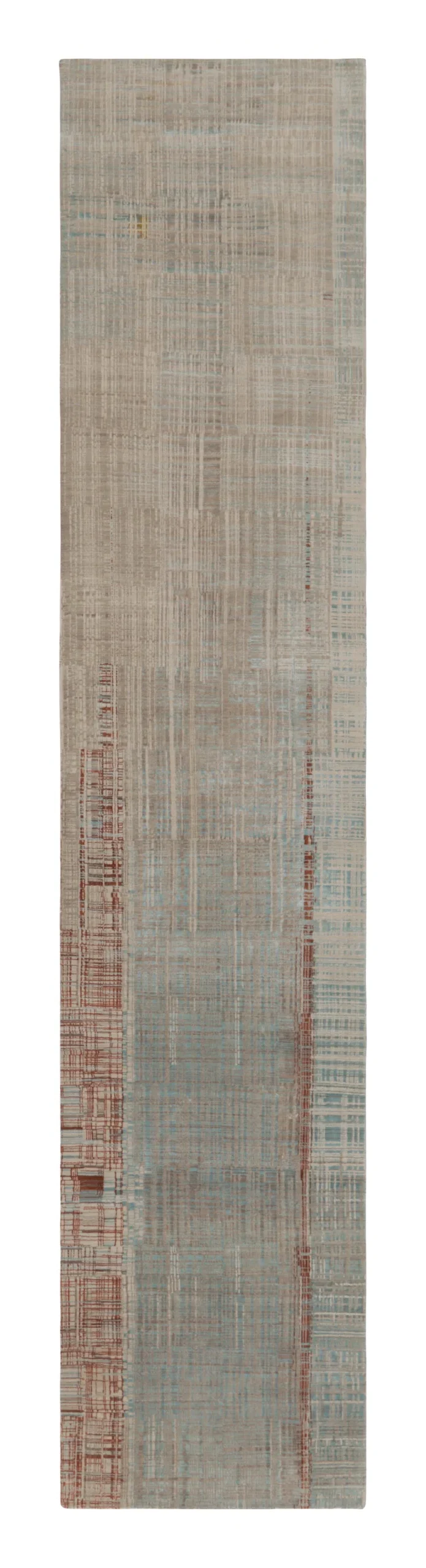 Modern Textural Geometric Runner Rug