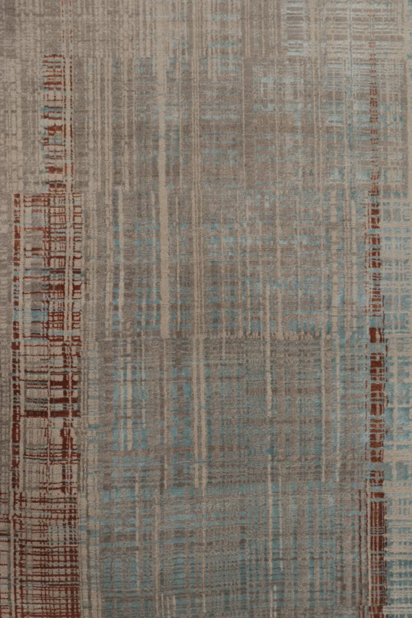 Modern Textural Geometric Runner Rug