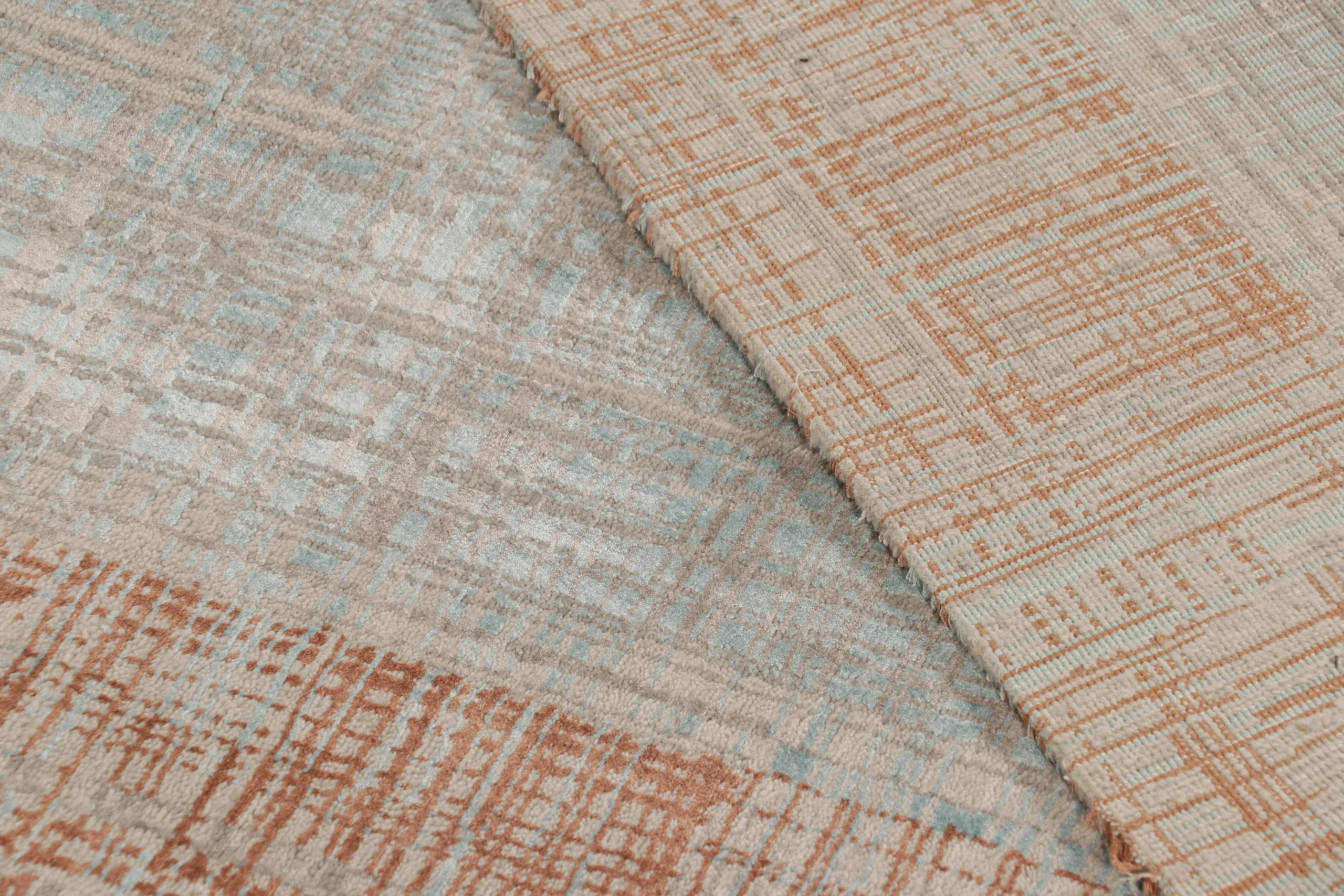 Modern Textural Geometric Runner Rug