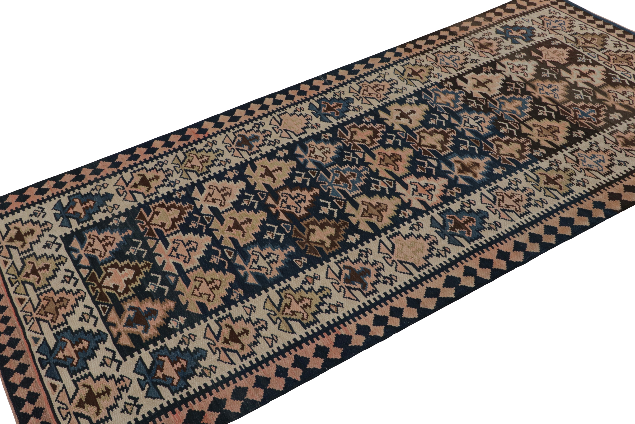 Antique Agra rug with Geometric Patterns