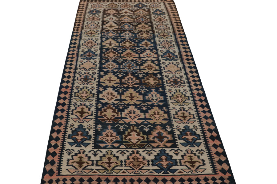 Antique Agra rug with Geometric Patterns