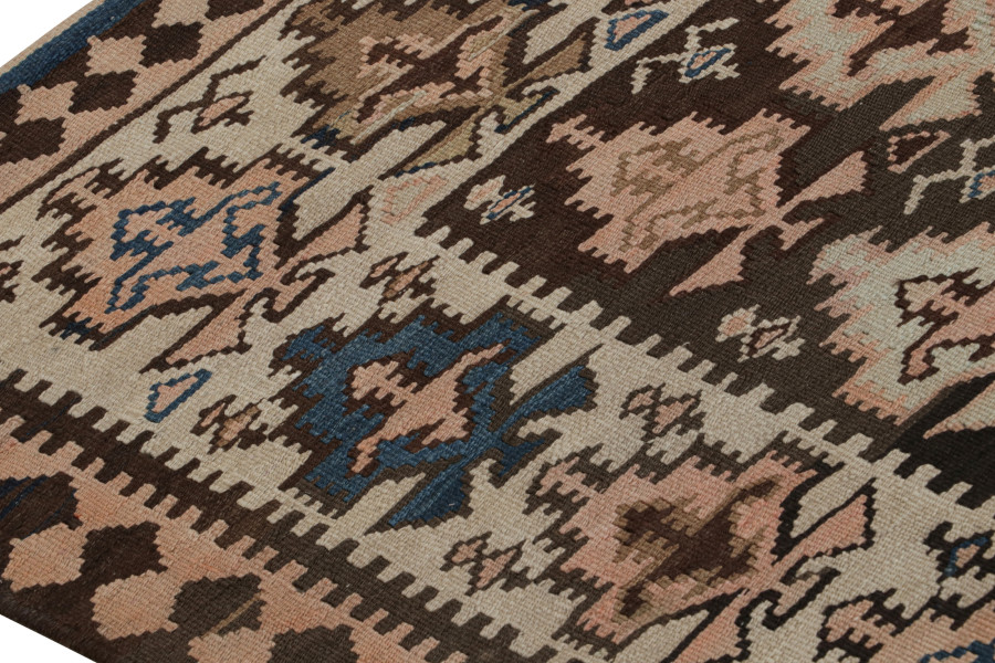 Antique Agra rug with Geometric Patterns