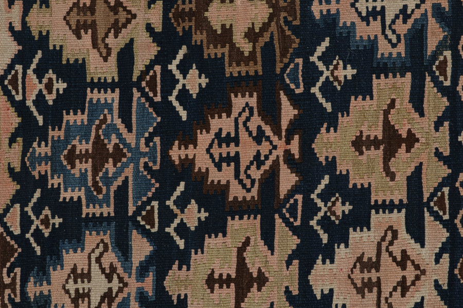 Antique Agra rug with Geometric Patterns