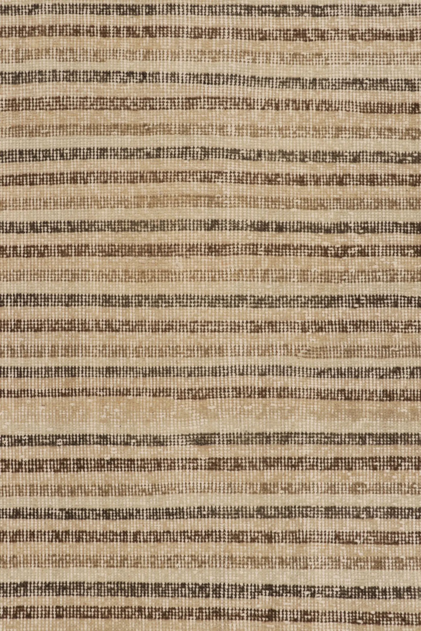 Vintage Turkish Distressed Geometric Striped Rug