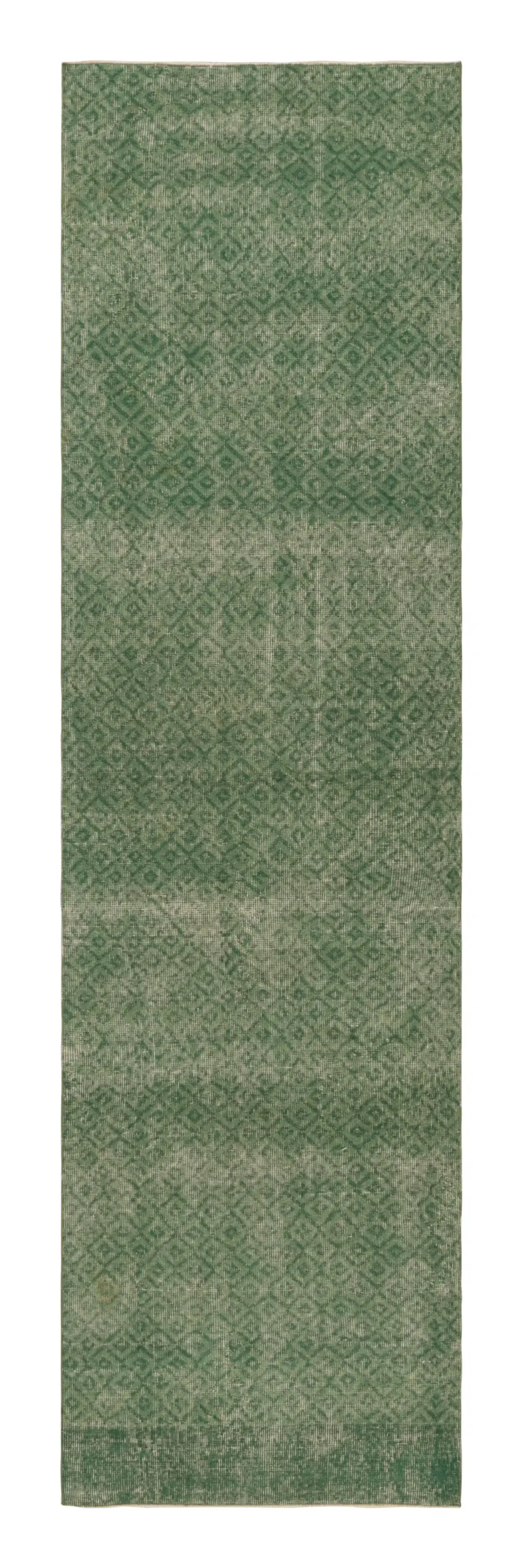 Vintage Turkish Distressed Geometric Rug