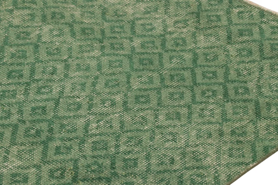 Vintage Turkish Distressed Geometric Rug