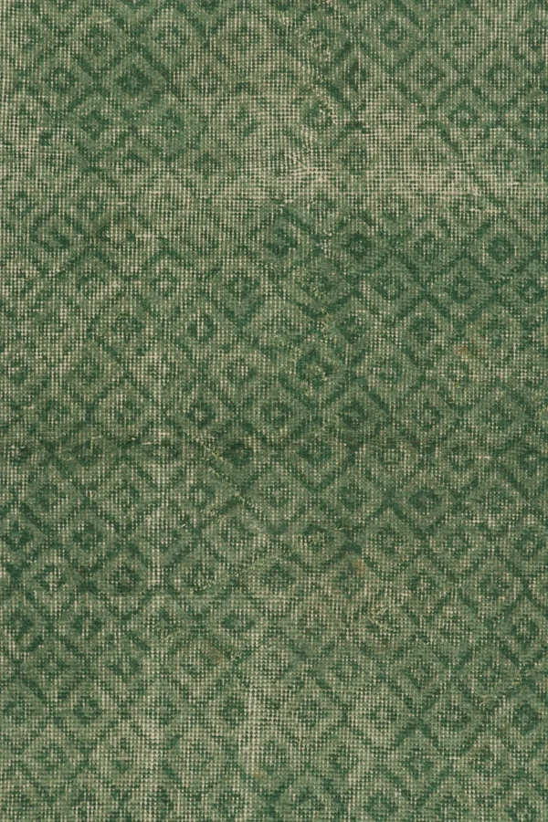 Vintage Turkish Distressed Geometric Rug