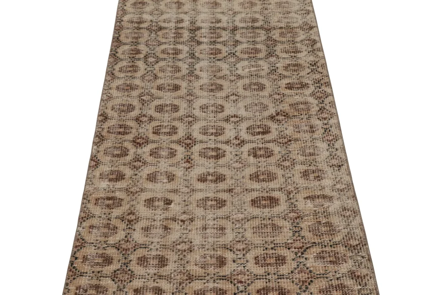 Vintage Distressed All over Geometric Runner Rug