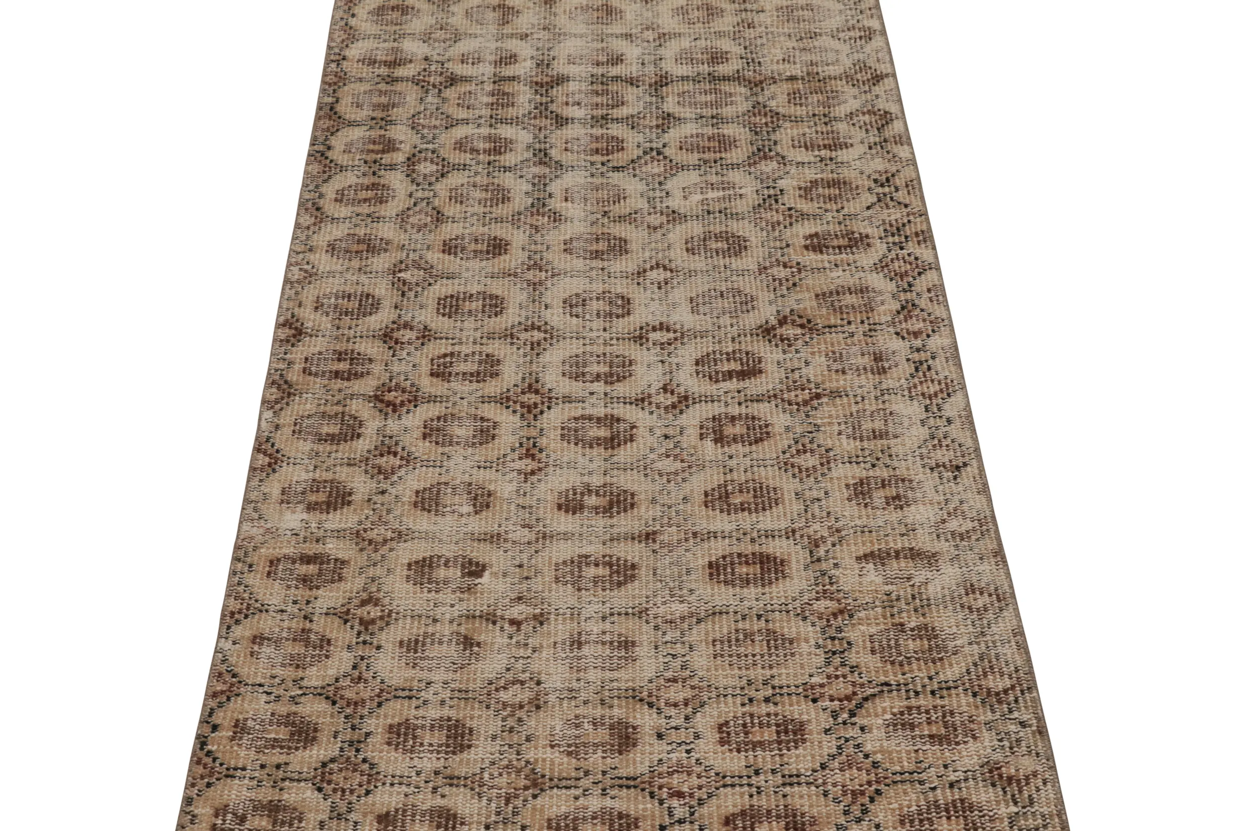 Vintage Distressed All over Geometric Runner Rug