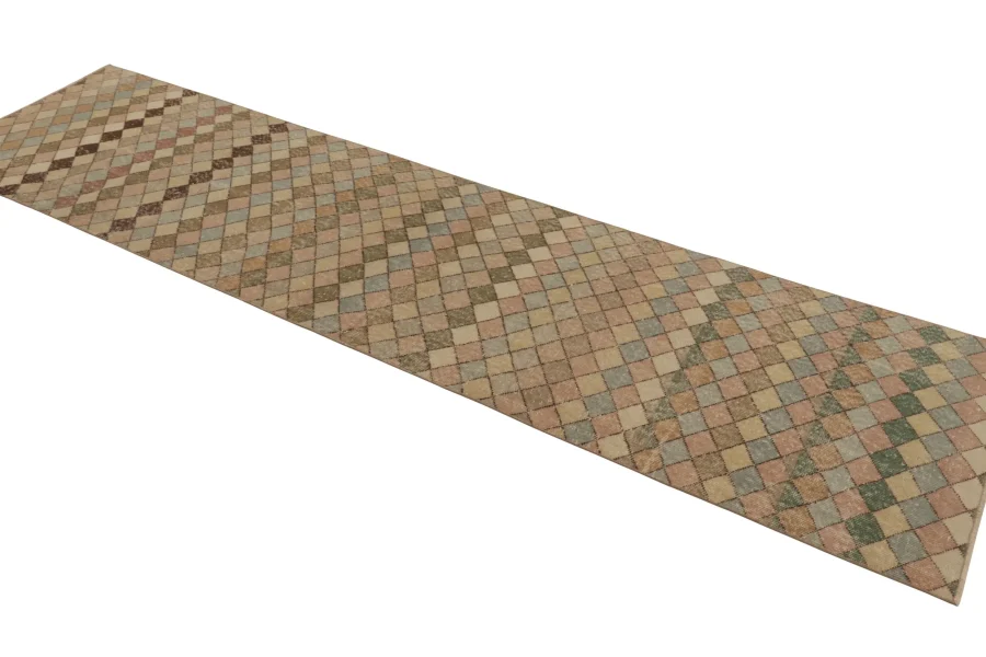 Vintage Turkish Geometric Runner