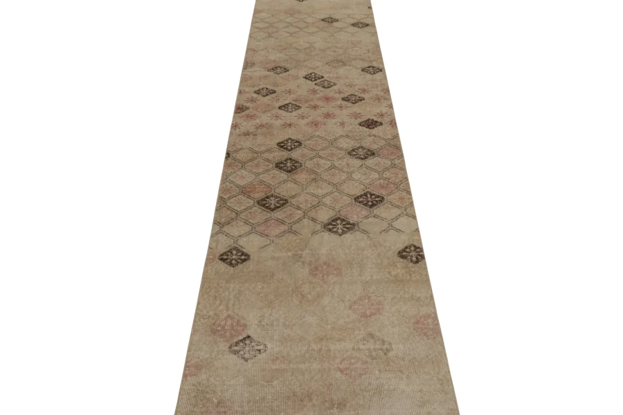 Vintage Turkish Geometric Runner