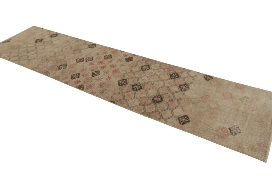 Vintage Turkish Geometric Runner