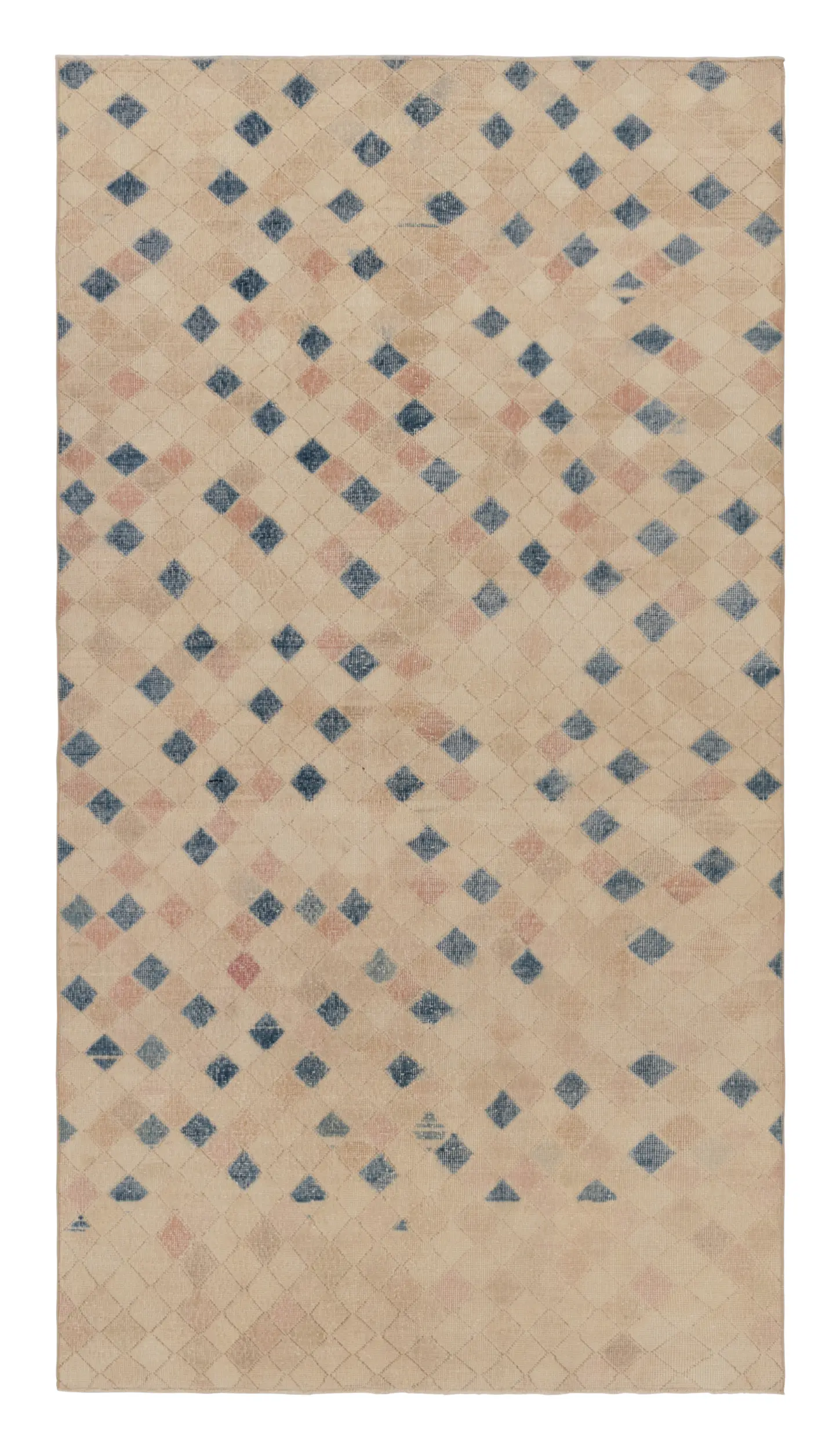 Vintage Turkish Geometric Rug