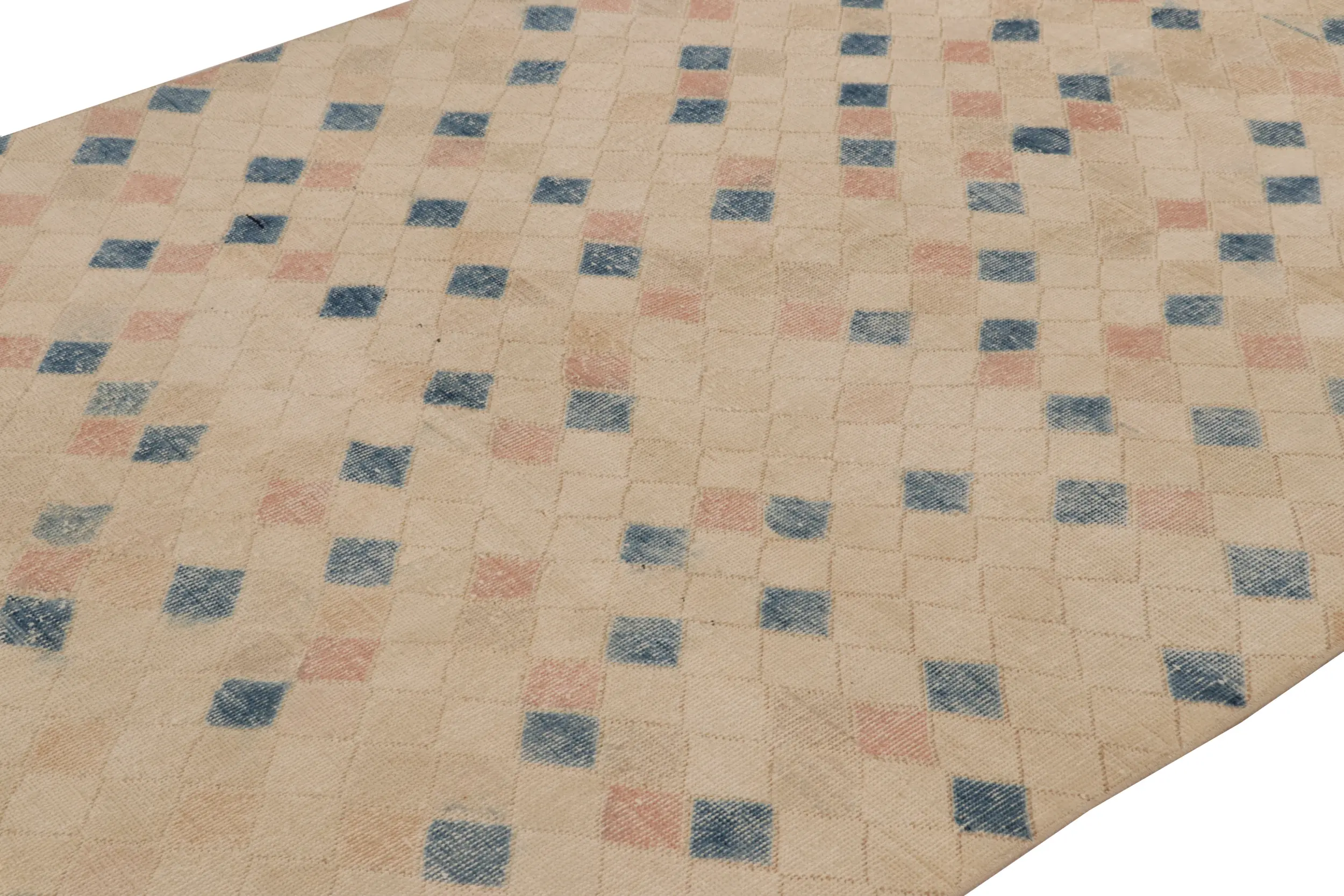 Vintage Turkish Geometric Rug
